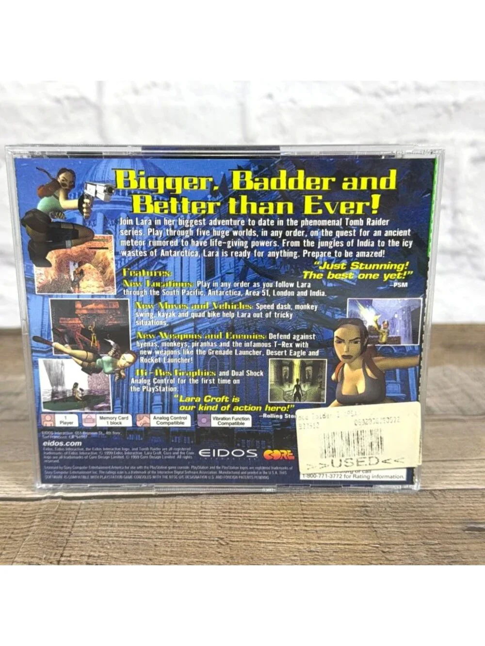 Vintage Tomb Raider III Adventure Lara Croft PlayStation PS1 Video Manual Tested